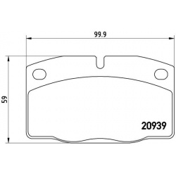 stabdžių trinkelių rinkinys, diskinis stabdys PRIME LINE
                                BREMBO                           