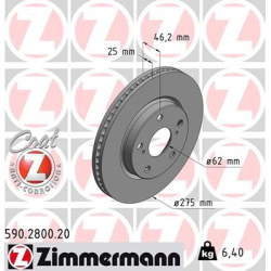 stabdžių diskas (1vnt) COAT Z
                                ZIMMERMANN                                590.2800.20, Nenuro