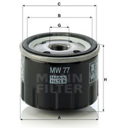 alyvos filtras
                                MANN-FILTER                                MW77, MANN-FILTER, MW77, auto detal
