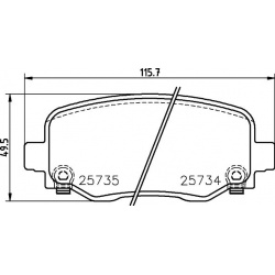 stabdžių trinkelių rinkinys, diskinis stabdys PRIME LINE
                                BREMBO                           