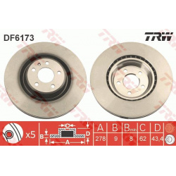 stabdžių diskas (1vnt)
                                TRW                                                DF6173, TRW, DF61