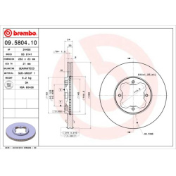 Stabdžių diskas PRIME LINE
                                BREMBO                                                09.5804.10