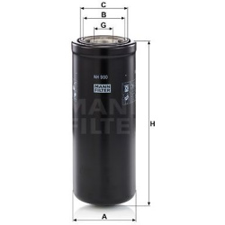 filtras, hidraulinė sistema
                                MANN-FILTER                                                WH980