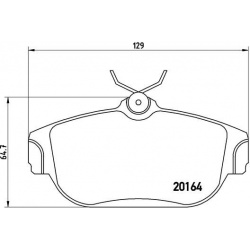 stabdžių trinkelių rinkinys, diskinis stabdys PRIME LINE
                                BREMBO                           