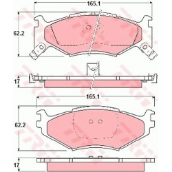 stabdžių trinkelių rinkinys, diskinis stabdys
                                TRW                                         