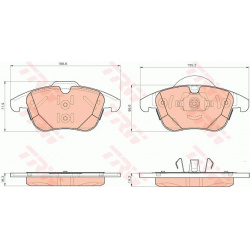 stabdžių trinkelių rinkinys, diskinis stabdys COTEC
                                TRW                                   