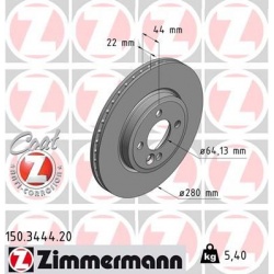 stabdžių diskas (1vnt) COAT Z
                                ZIMMERMANN                                                150