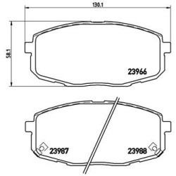 stabdžių trinkelių rinkinys, diskinis stabdys PRIME LINE
                                BREMBO                           