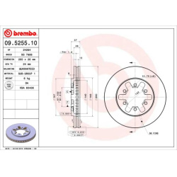 stabdžių diskas (1vnt) PRIME LINE
                                BREMBO                                                09.