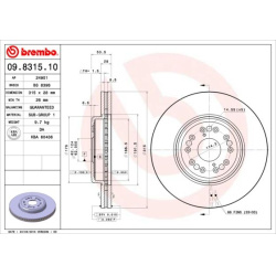 stabdžių diskas (1vnt) PRIME LINE
                                BREMBO                                                09.