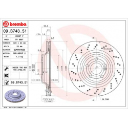 stabdžių diskas (1vnt) PRIME LINE - UV Coated
                                BREMBO                                       