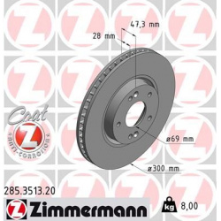 stabdžių diskas (1vnt) COAT Z
                                ZIMMERMANN                                                285