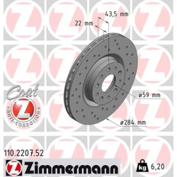 stabdžių diskas (1vnt) SPORT Z
                                ZIMMERMANN                                110.2207.52, Nenur