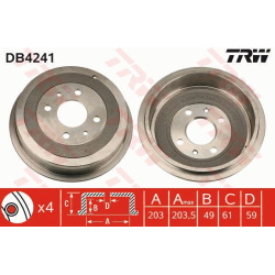 stabdžių būgnas
                                TRW                                                DB4241, TRW, DB4241, au