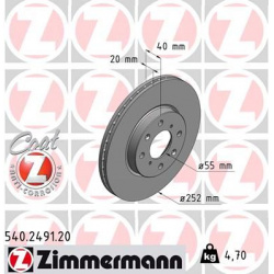 stabdžių diskas (1vnt) COAT Z
                                ZIMMERMANN                                                540