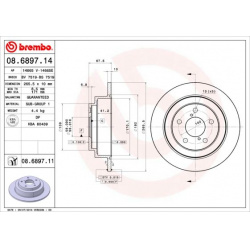 stabdžių diskas (1vnt) PRIME LINE - UV Coated
                                BREMBO                                       