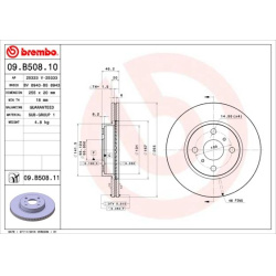 stabdžių diskas (1vnt) PRIME LINE - UV Coated
                                BREMBO                                       