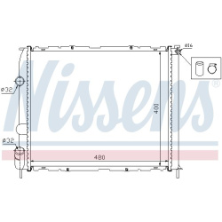 Aušinimo radiatorius
                                NISSENS                                                63886, NISSENS, 
