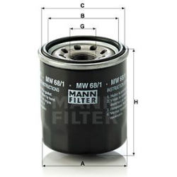 alyvos filtras
                                MANN-FILTER                                                MW68/1, MANN-FILTER