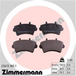 stabdžių trinkelių rinkinys, diskinis stabdys
                                ZIMMERMANN                                  