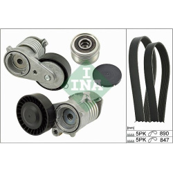 V formos rumbuotas diržas, komplektas
                                INA                                                529