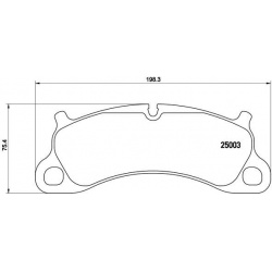 stabdžių trinkelių rinkinys, diskinis stabdys PRIME LINE
                                BREMBO                           