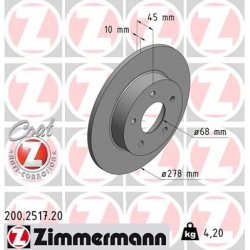 stabdžių diskas (1vnt) COAT Z
                                ZIMMERMANN                                200.2517.20, Nenuro