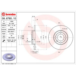 stabdžių diskas (1vnt) PRIME LINE
                                BREMBO                                                08.