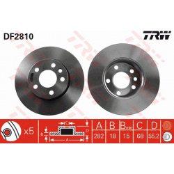 stabdžių diskas (1vnt)
                                TRW                                                DF2810, TRW, DF28