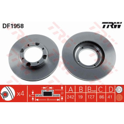 stabdžių diskas (1vnt)
                                TRW                                                DF1958, TRW, DF19