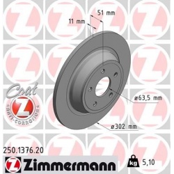 stabdžių diskas (1vnt) COAT Z
                                ZIMMERMANN                                250.1376.20, Nenuro