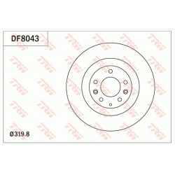 stabdžių diskas (1vnt)
                                TRW                                                DF8043, TRW, DF80