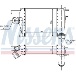 tarpinis suslėgto oro aušintuvas, kompresorius ** FIRST FIT **
                                NISSENS                     