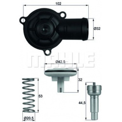 Termostatas
                                MAHLE                                                TI22087D, MAHLE, TI22087D, a
