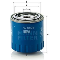 alyvos filtras
                                MANN-FILTER                                                W815/3, MANN-FILTER