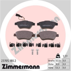 stabdžių trinkelių rinkinys, diskinis stabdys
                                ZIMMERMANN                                23