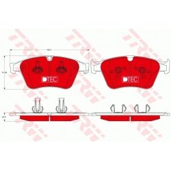 stabdžių trinkelių rinkinys, diskinis stabdys DTEC COTEC
                                TRW                              