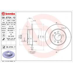 stabdžių diskas (1vnt) PRIME LINE - UV Coated
                                BREMBO                                       
