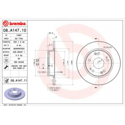 stabdžių diskas (1vnt) PRIME LINE
                                BREMBO                                                08.