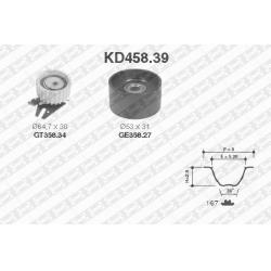 paskirstymo diržo komplektas
                                SNR                                                KD458.39, SN