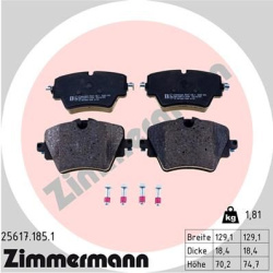 stabdžių trinkelių rinkinys, diskinis stabdys
                                ZIMMERMANN                                25