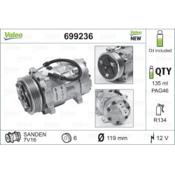 kompresorius, oro kondicionierius VALEO CORE-FLEX
                                                699236, VALEO, 699236, auto