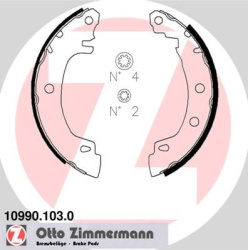 stabdžių trinkelių komplektas
                                ZIMMERMANN                                10990.103.0, Nenur