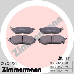 stabdžių trinkelių rinkinys, diskinis stabdys
                                ZIMMERMANN                                  