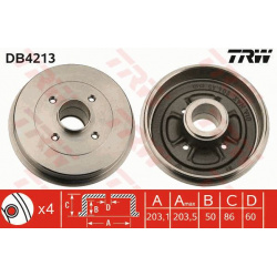 stabdžių būgnas
                                TRW                                                DB4213, TRW, DB4213, au