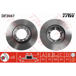 stabdžių diskas (1vnt)
                                TRW                                                DF3047, TRW, DF30