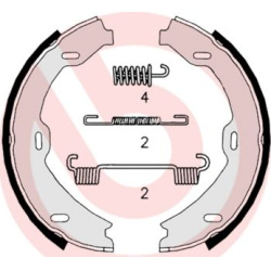 stabdžių trinkelių komplektas, stovėjimo stabdis ESSENTIAL LINE
                                BREMBO                   