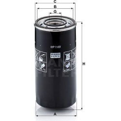 alyvos filtras
                                MANN-FILTER                                                WP1169, MANN-FILTER