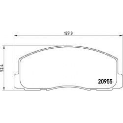 stabdžių trinkelių rinkinys, diskinis stabdys PRIME LINE
                                BREMBO                           