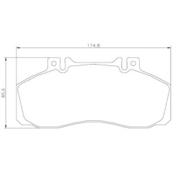 stabdžių trinkelių rinkinys, diskinis stabdys PRIME LINE
                                BREMBO                           